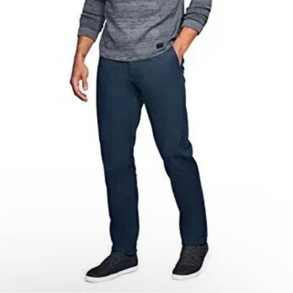 Under Armour Youth/Mens Navy Blue Chino Straight Fit Performance Pants